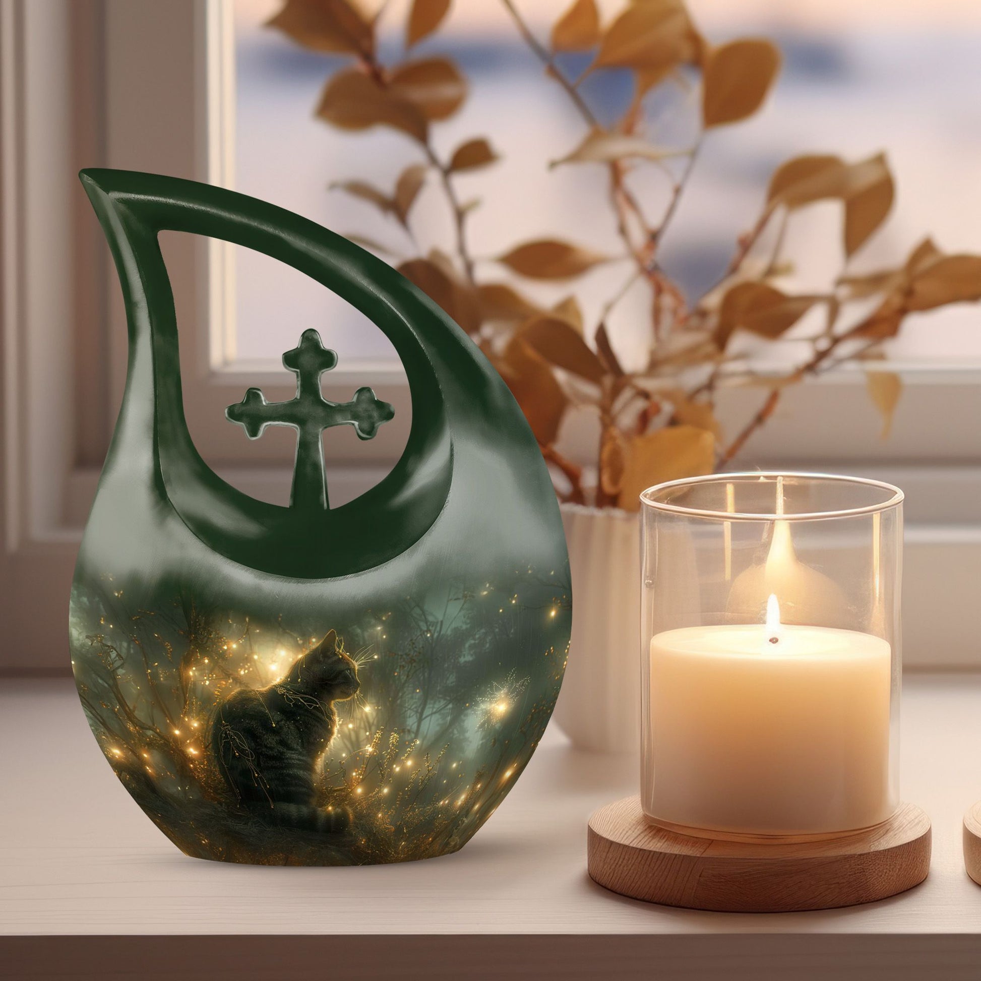 Cat Urns For Ashes - Memorial Ashes Keepsake