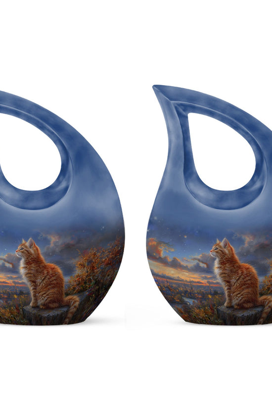 Cat Urns For Ashes - Urn With Keepsake Combo