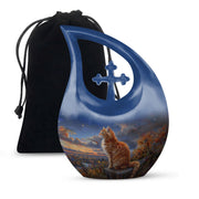 Cat Urns For Ashes - Urn With Keepsake Combo