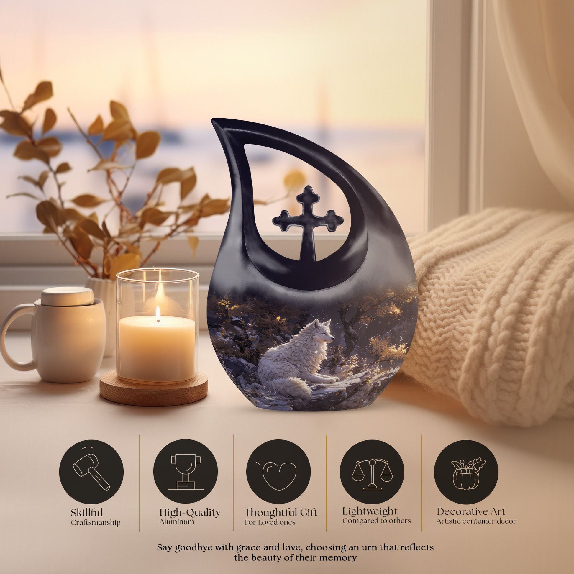 Cat Urns For Ashes - Ashes Memorial Keepsake