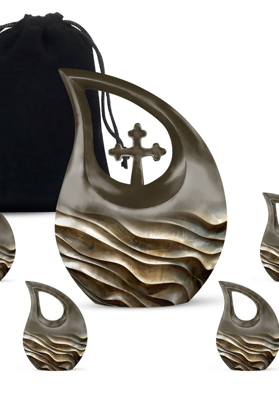 Board Urns For Ashes - Urn Keepsake Combo Set