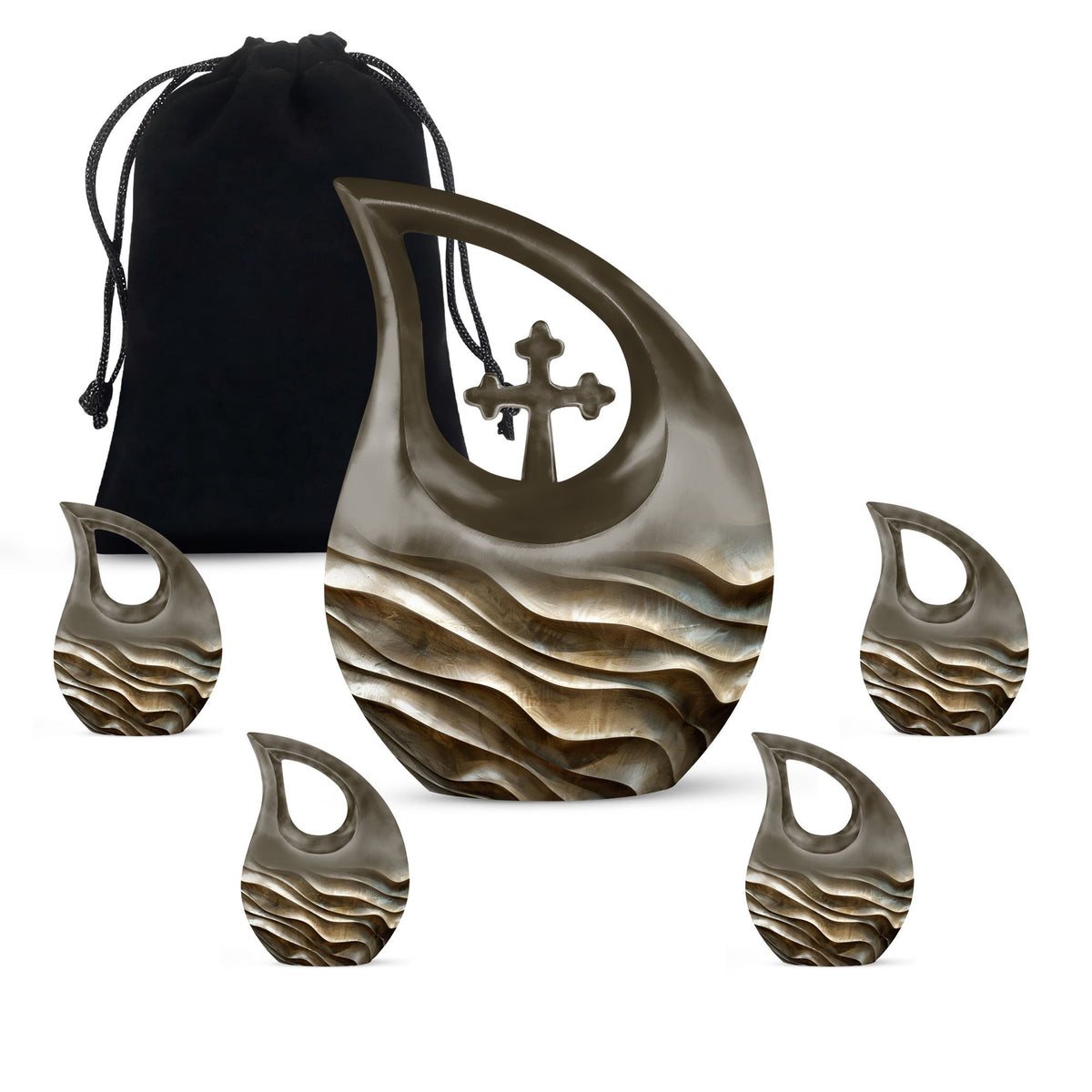 Board Urns For Ashes - Urn Keepsake Combo Set