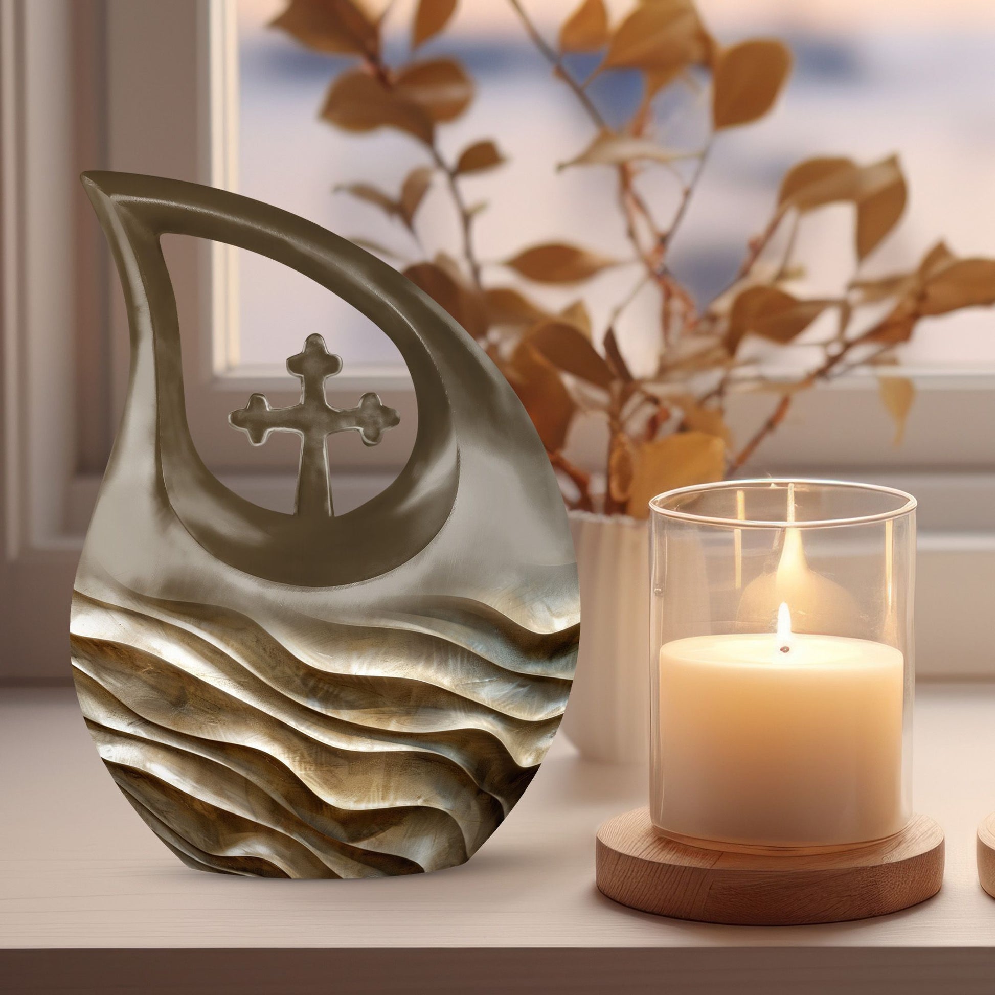 Board Urns For Ashes - Urn Keepsake Combo Set