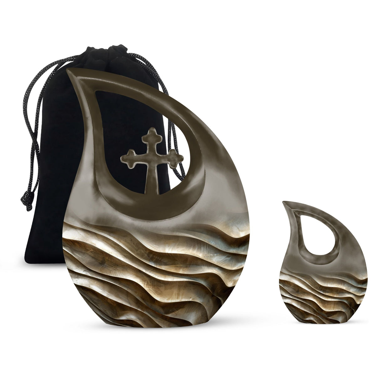 Board Urns For Ashes - Urn Keepsake Combo Set