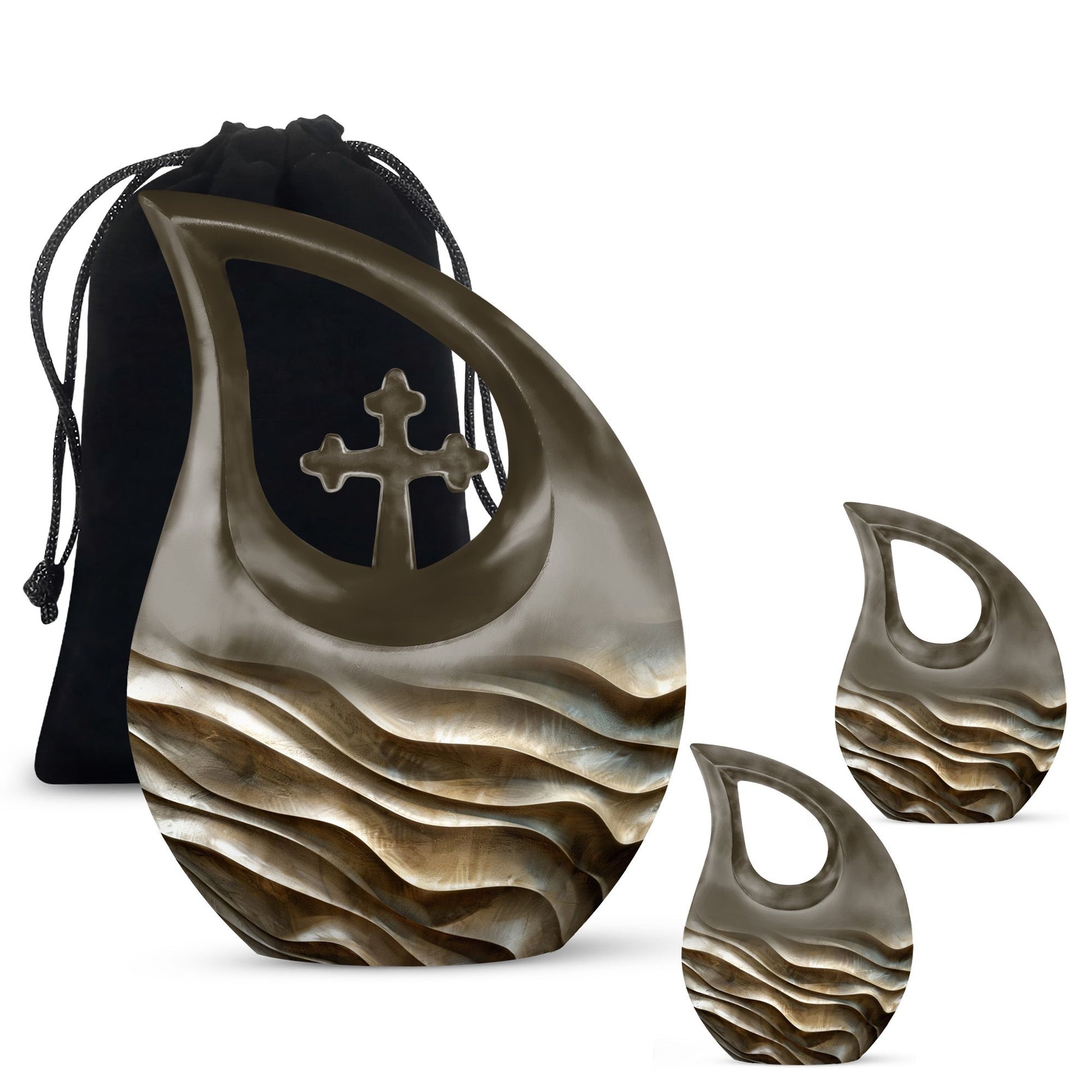 Board Urns For Ashes - Urn Keepsake Combo Set