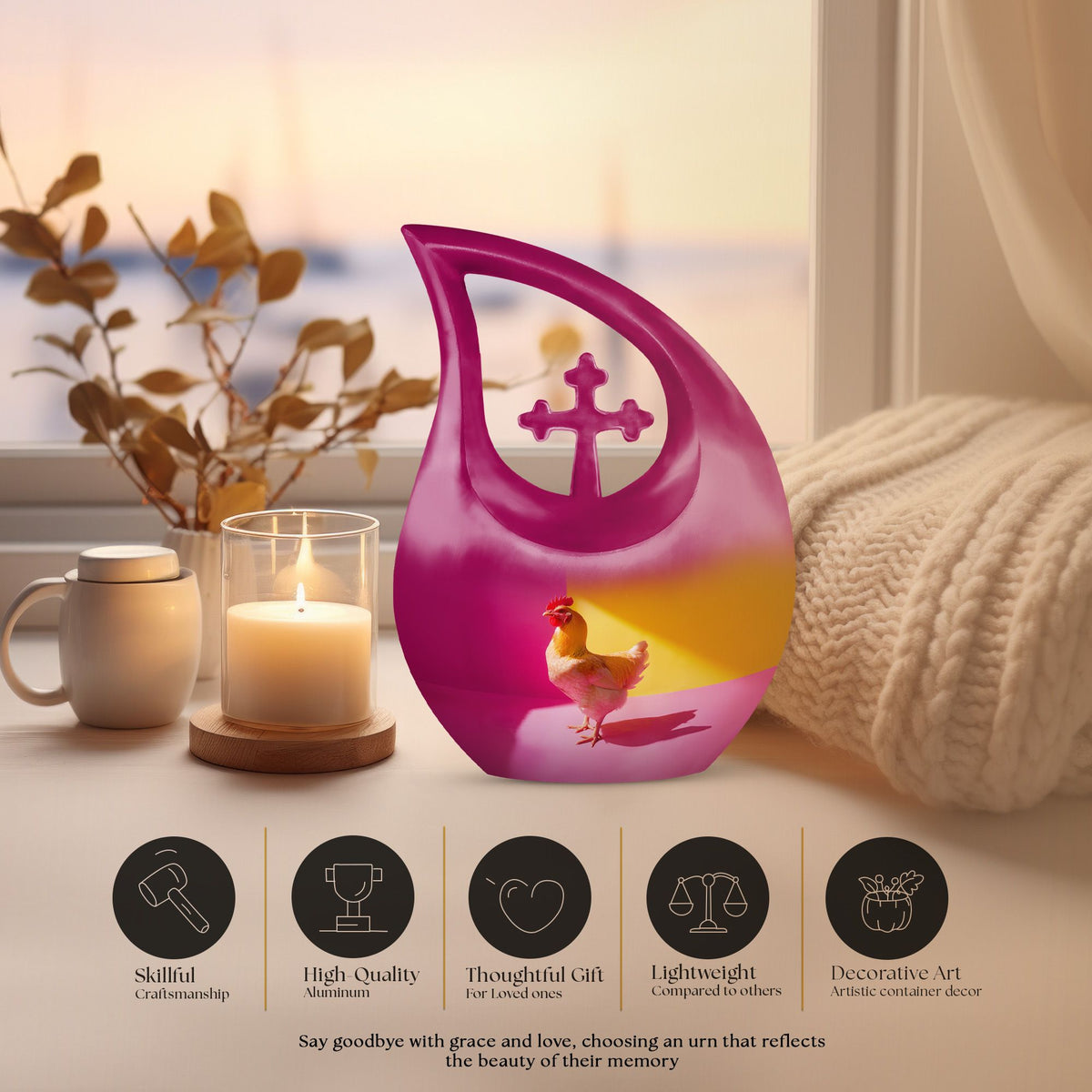 Chicken Urns For Ashes - Keepsake Urn Set