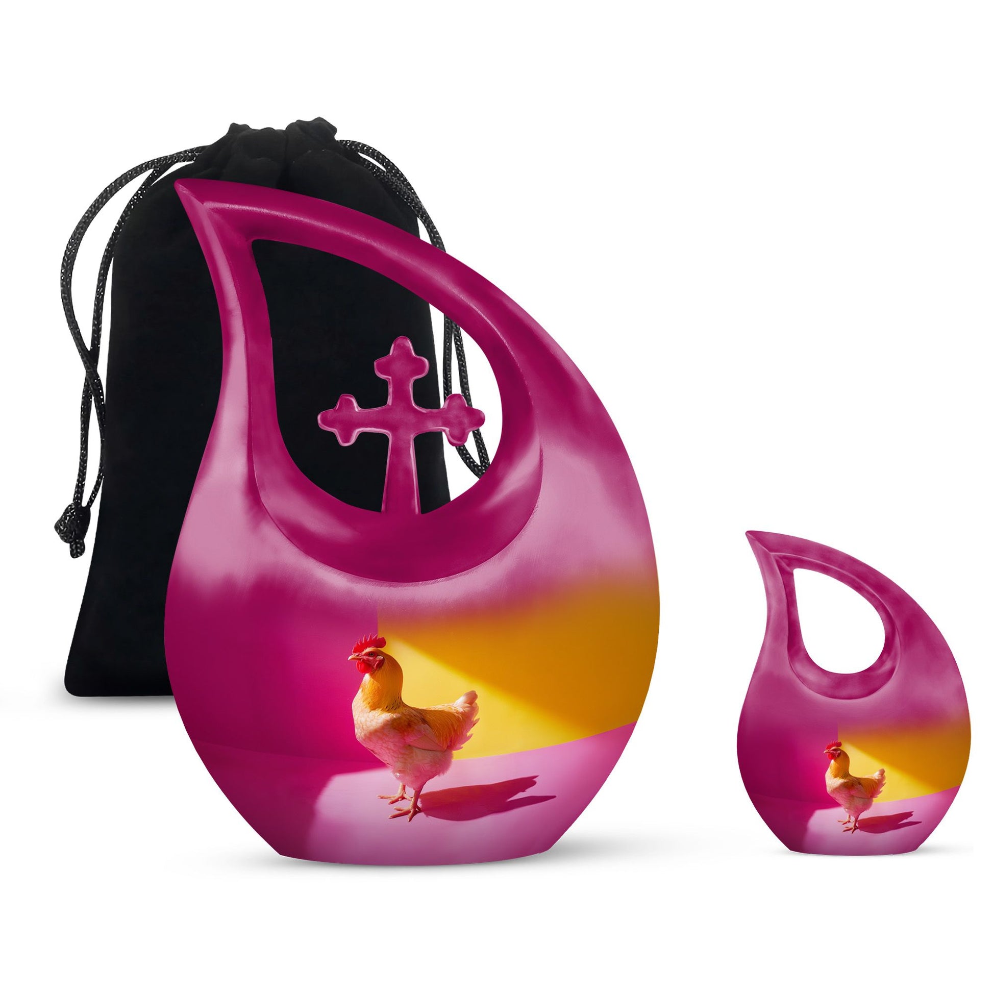 Chicken Urns For Ashes - Keepsake Urn Set
