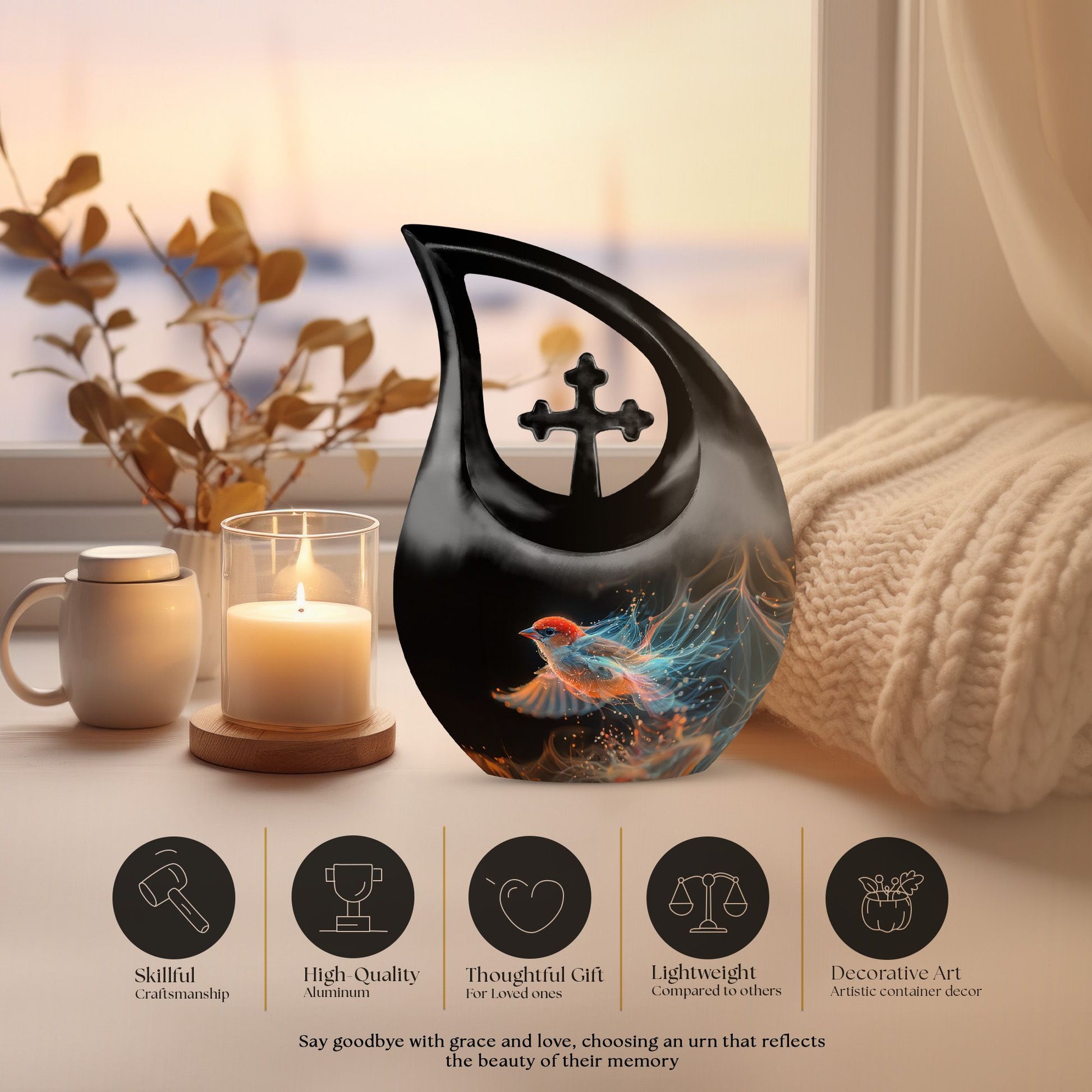 Bird Urns For Ashes - Burial Urns For Adult Human Ashes
