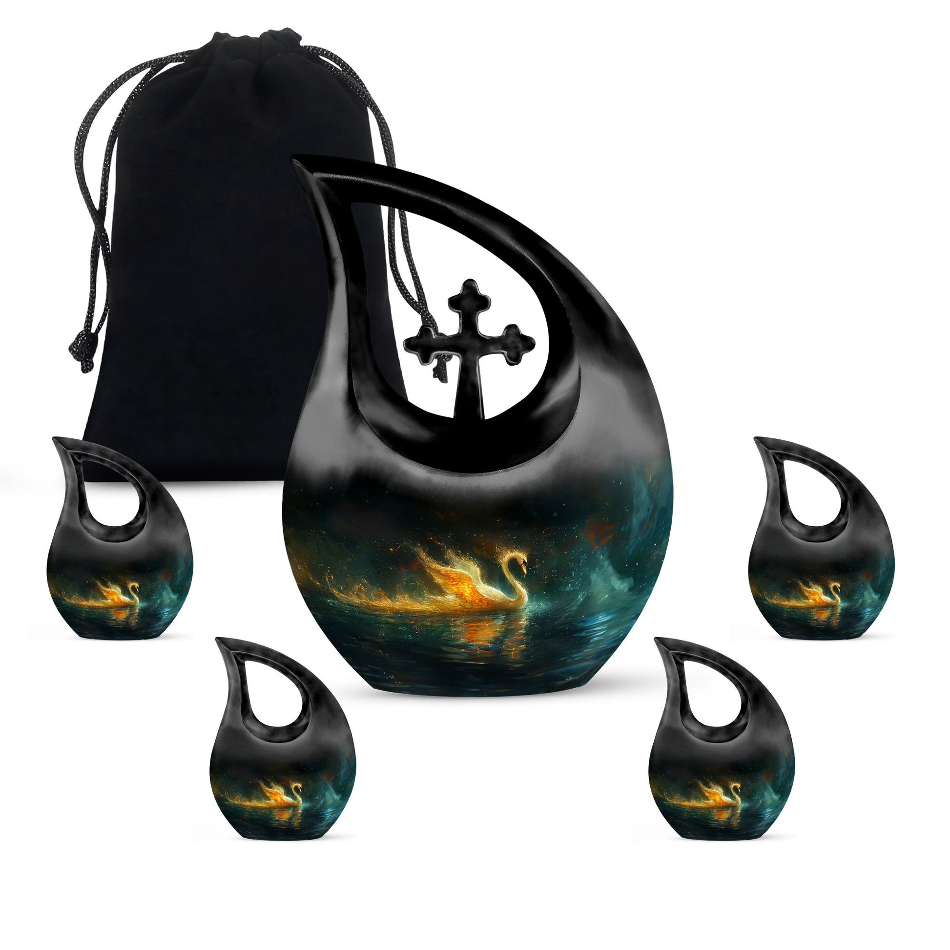Swan Urns For Ashes - Large Urns For Human Ashes Adult