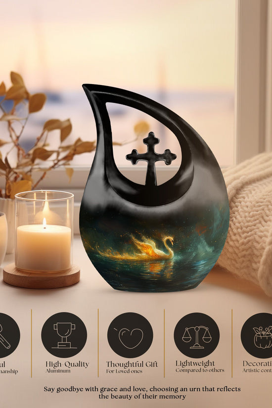 Swan Urns For Ashes - Large Urns For Human Ashes Adult