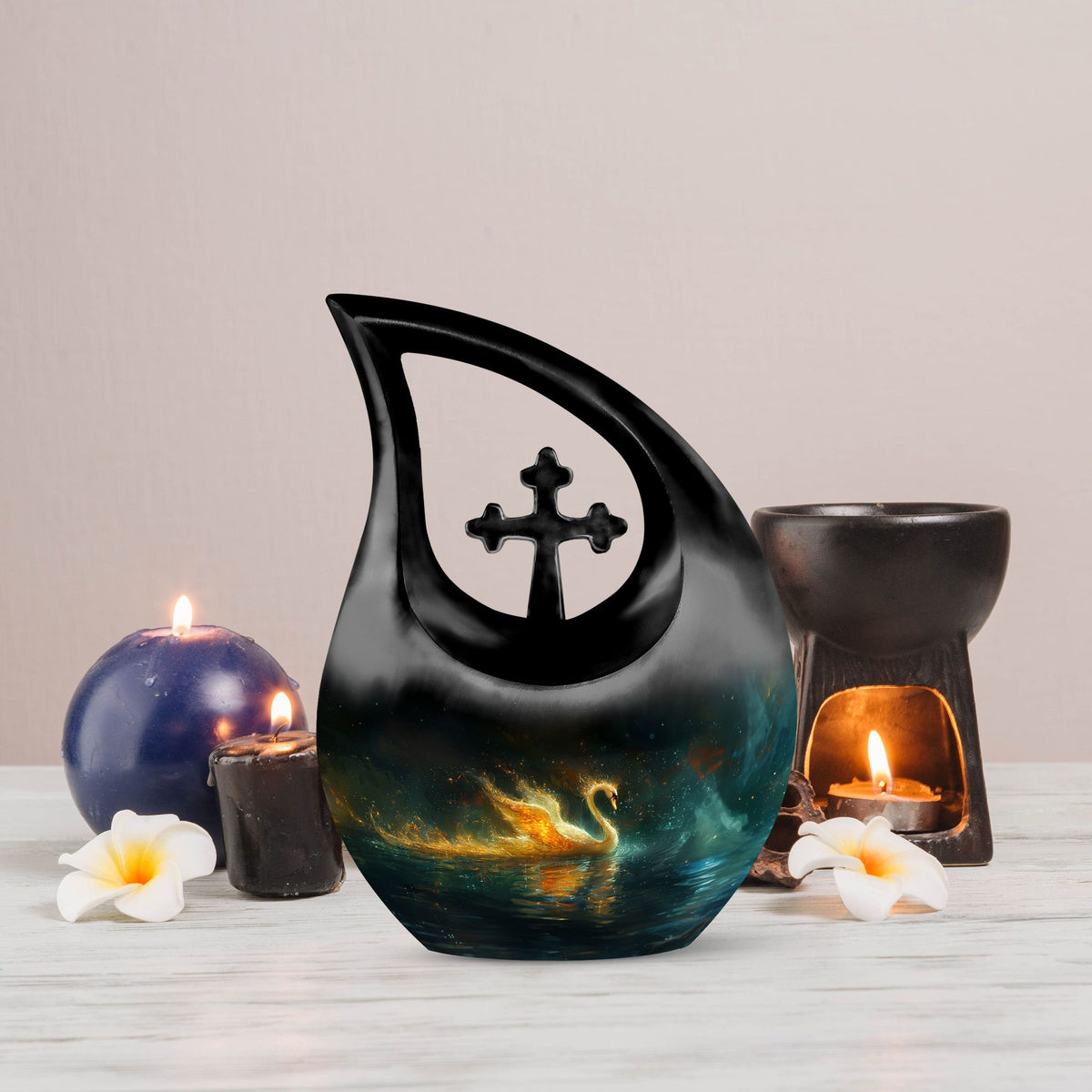 Swan Urns For Ashes - Large Urns For Human Ashes Adult