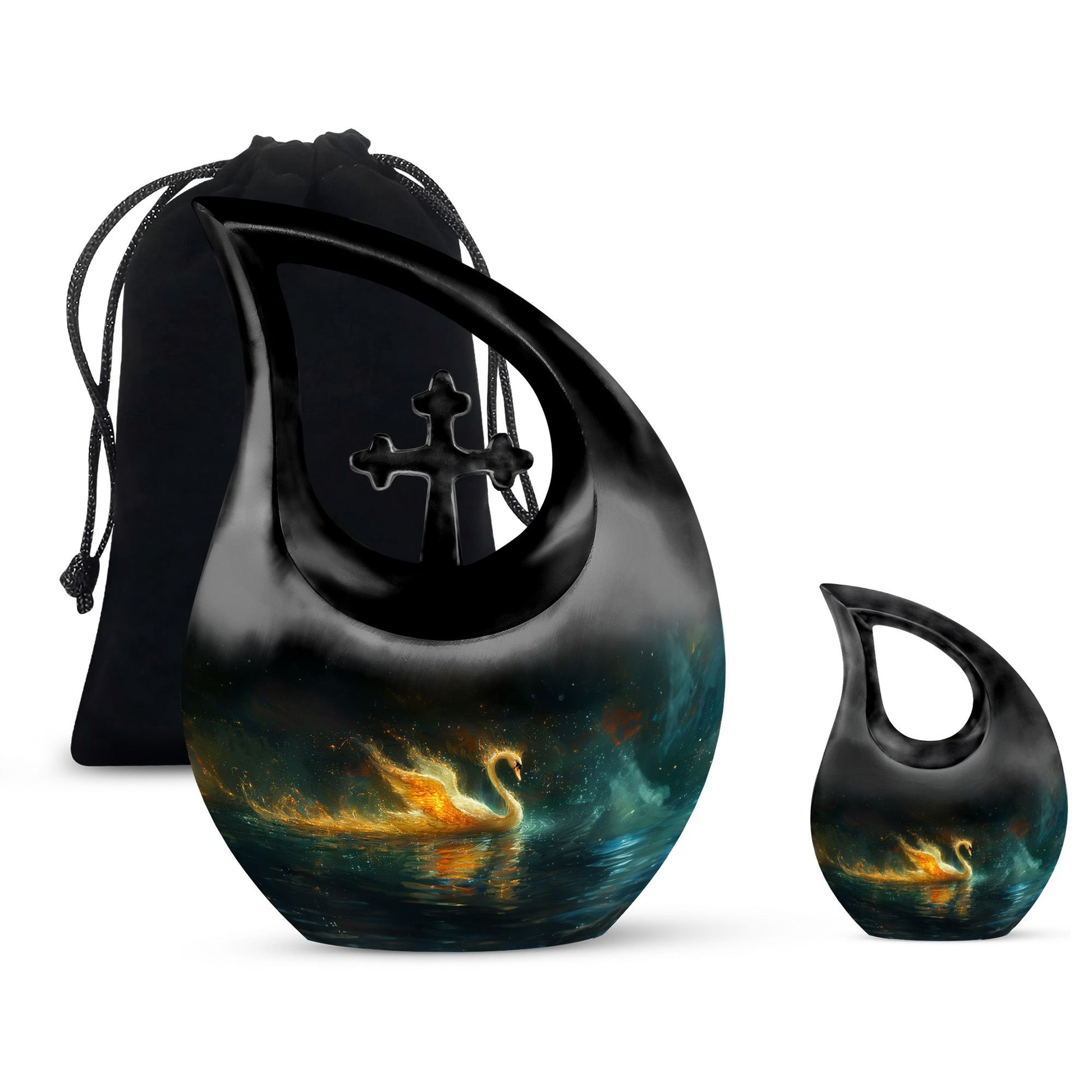 Swan Urns For Ashes - Large Urns For Human Ashes Adult