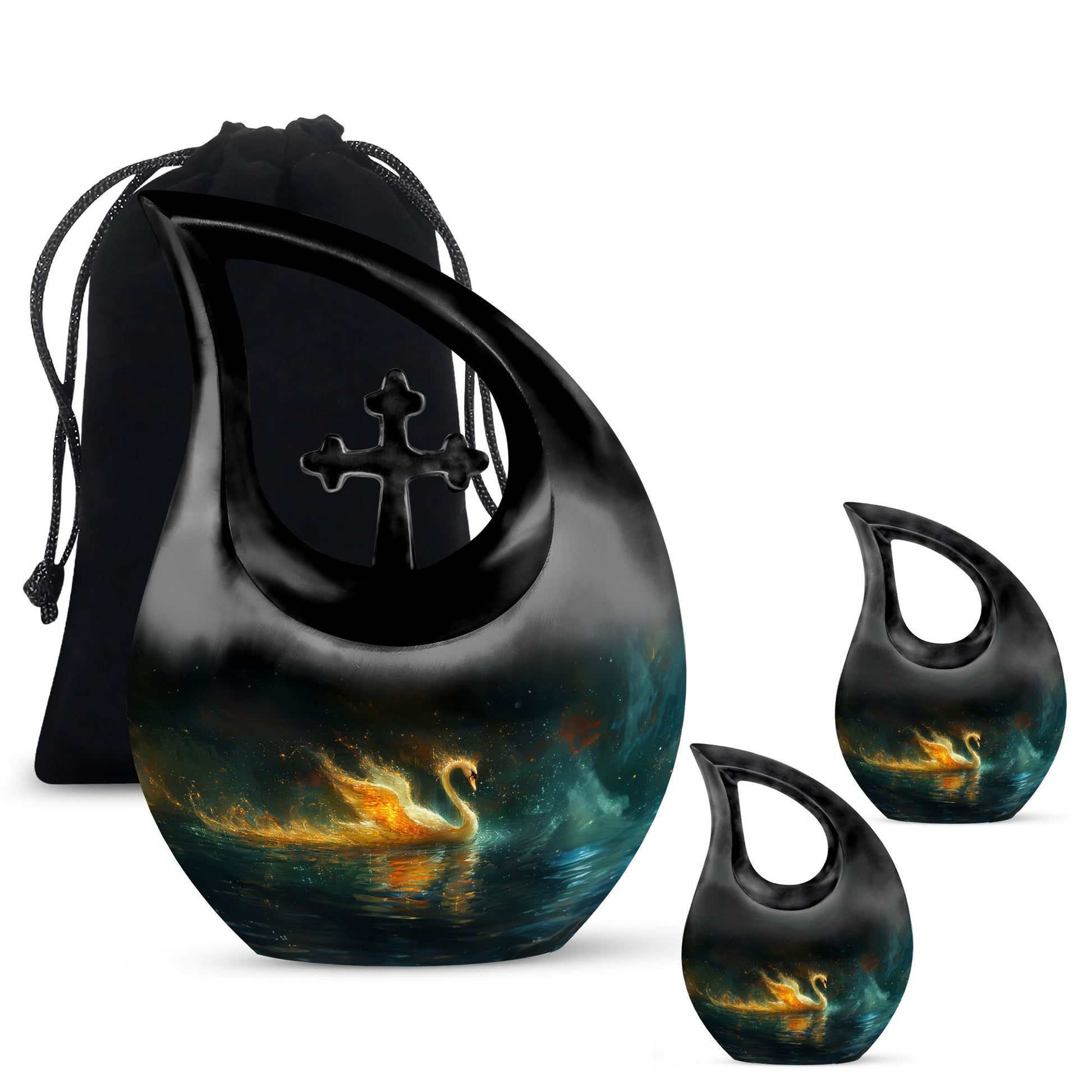 Swan Urns For Ashes - Large Urns For Human Ashes Adult