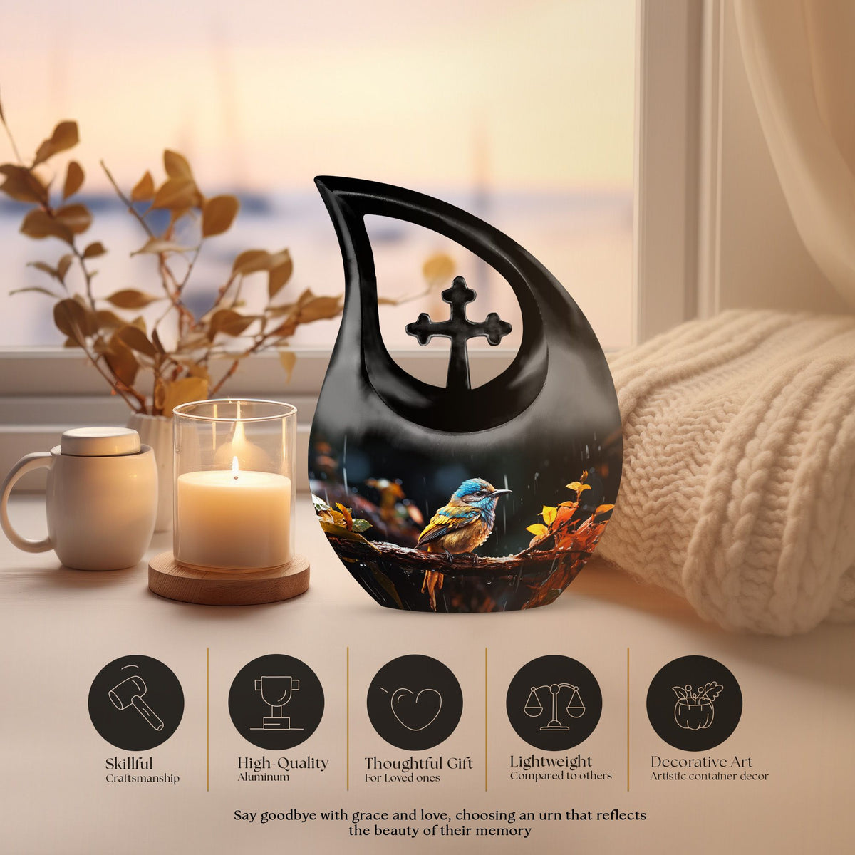 Bird Urns For Ashes - Large Urn For Human Ashes