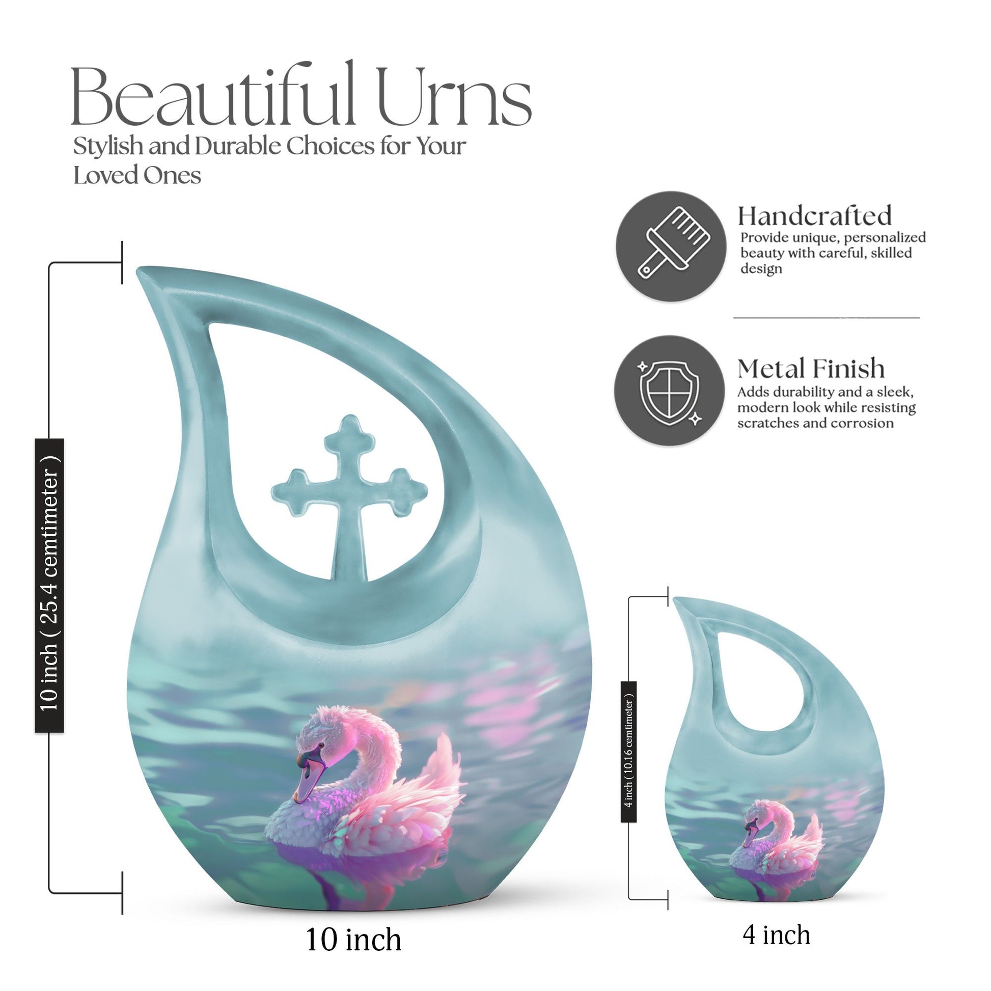 Swan Urns For Ashes - Urns For Human Ashes Large Adult