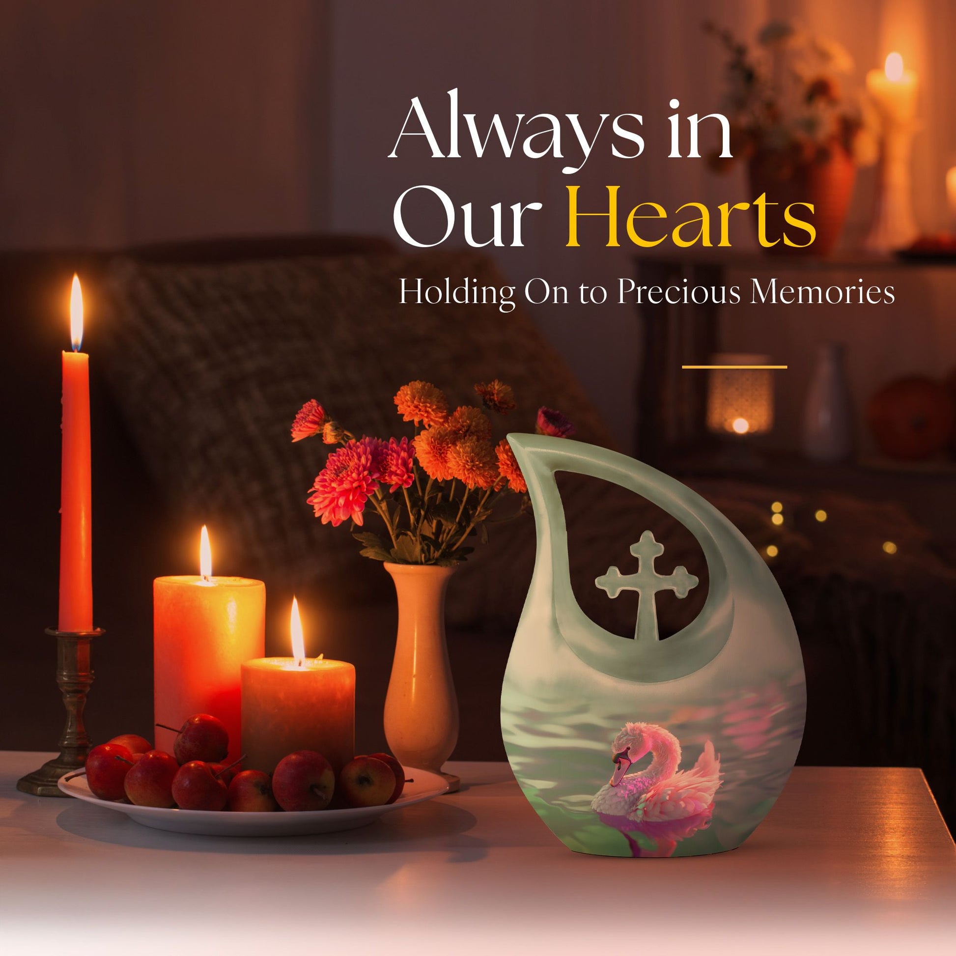 Swan Urns For Ashes - Urns For Human Ashes Large Adult