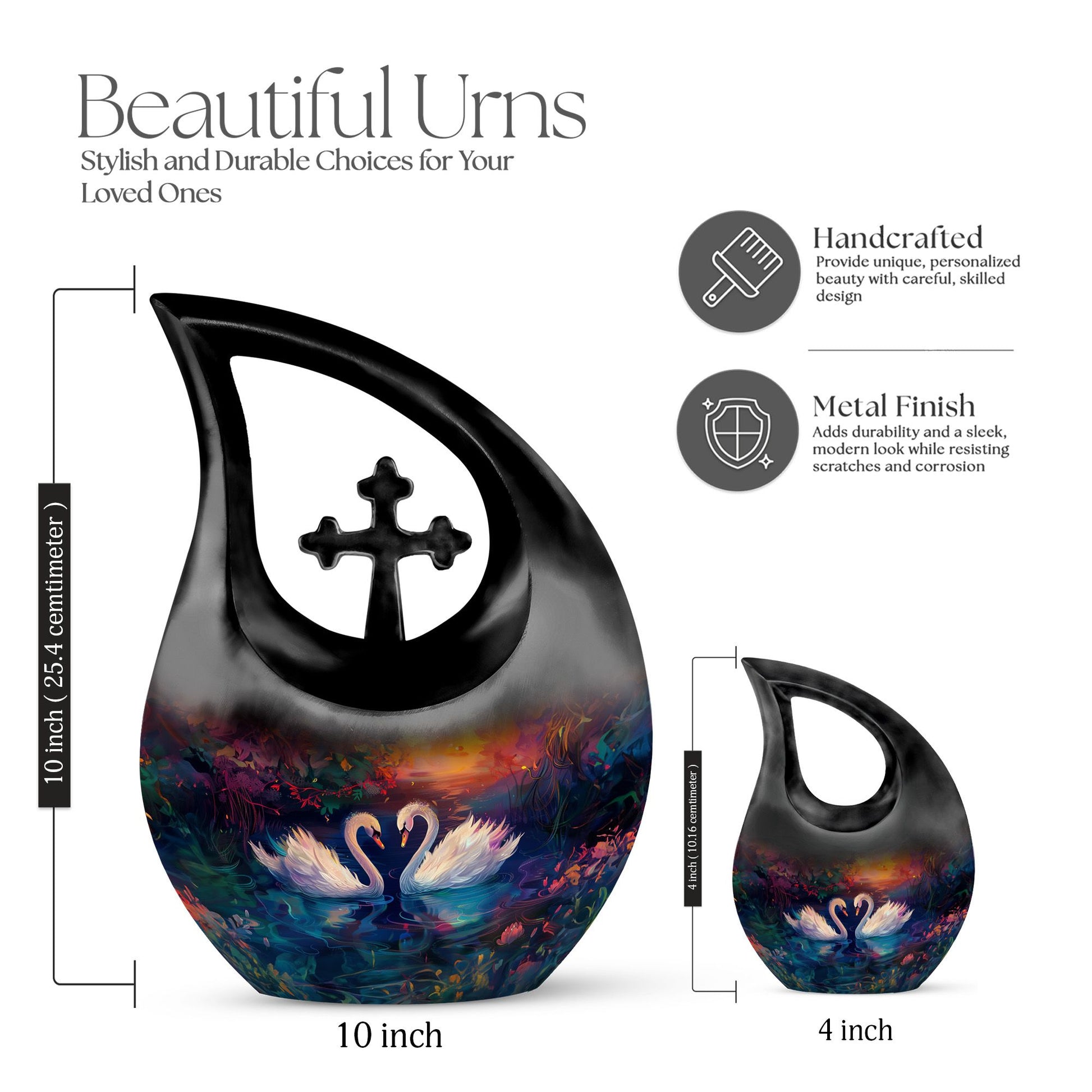 Swan Urns For Ashes - Cremation Urn Large