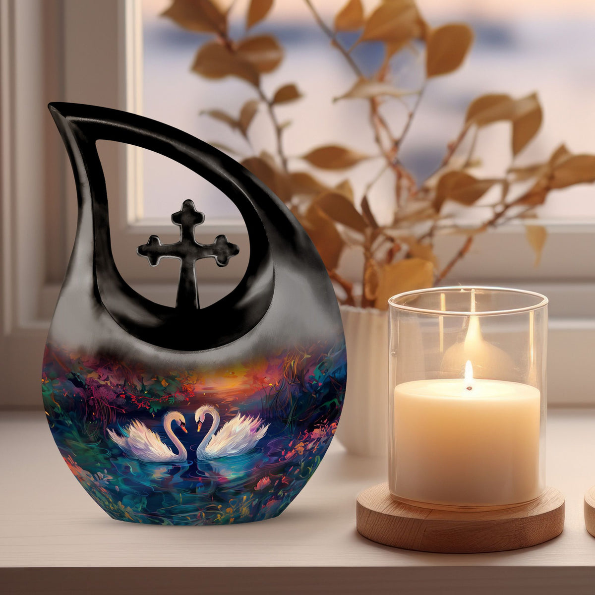Swan Urns For Ashes - Cremation Urn Large