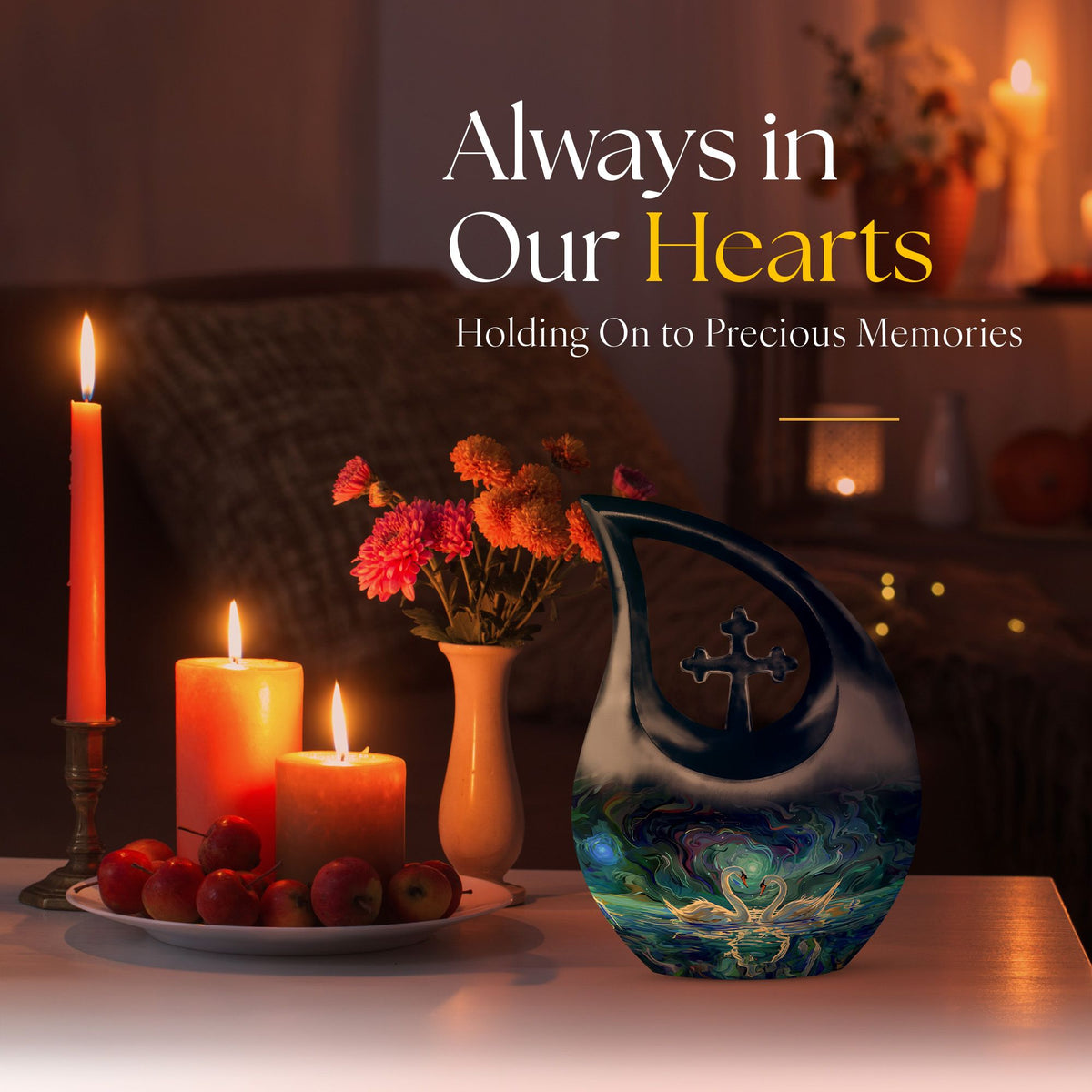 Swan Urns For Ashes - Cremation Urn Adult Large