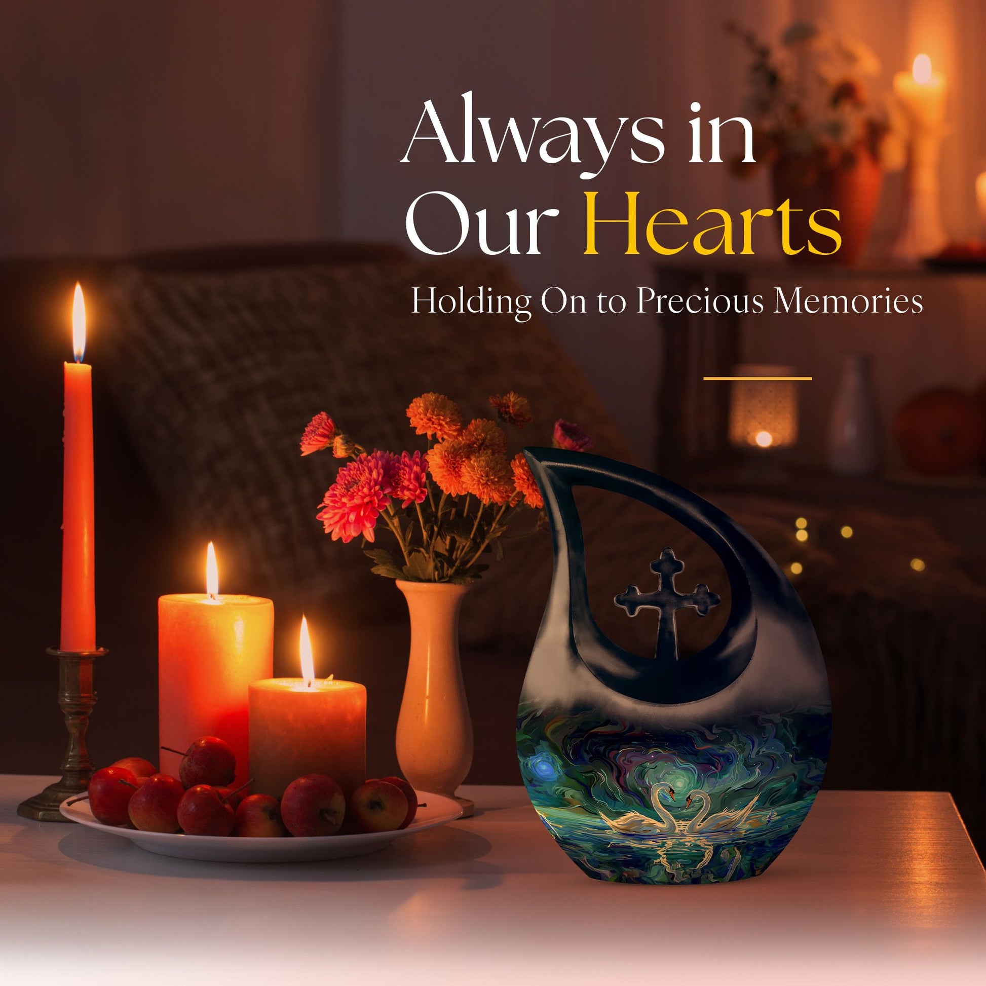 Swan Urns For Ashes - Cremation Urn Adult Large