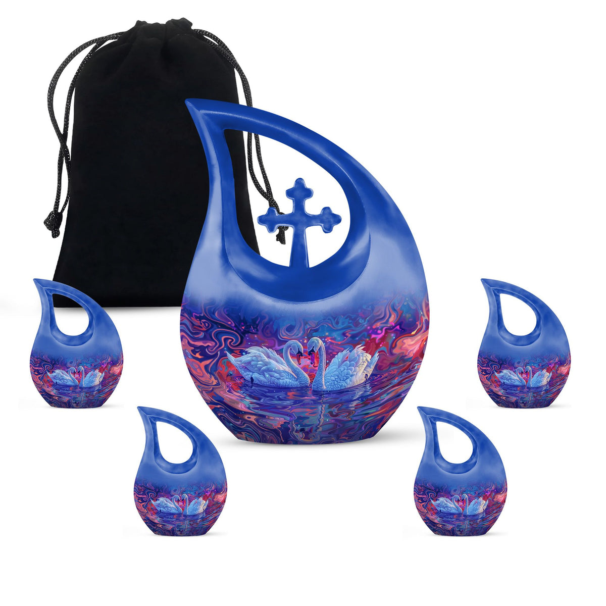 Swan Urns For Ashes - Large Cremation Urns For Human Ashes