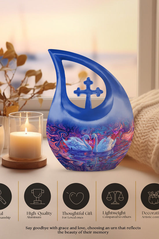 Swan Urns For Ashes - Large Cremation Urns For Human Ashes