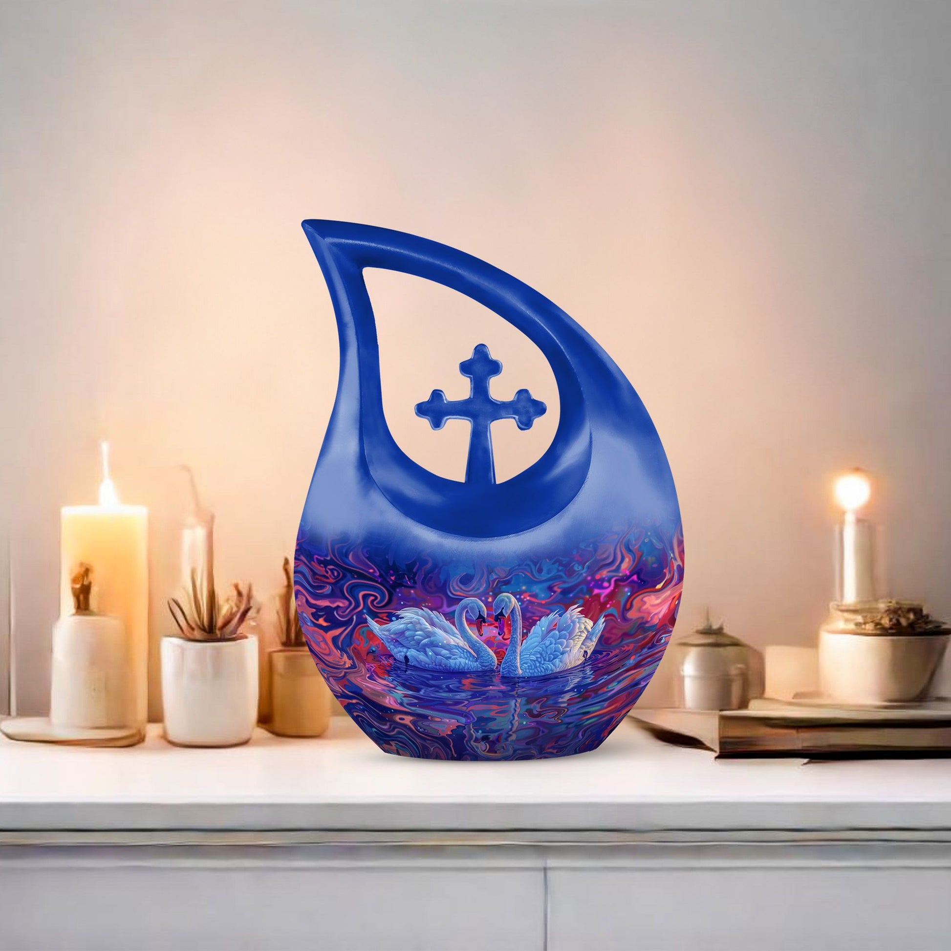 Swan Urns For Ashes - Large Cremation Urns For Human Ashes