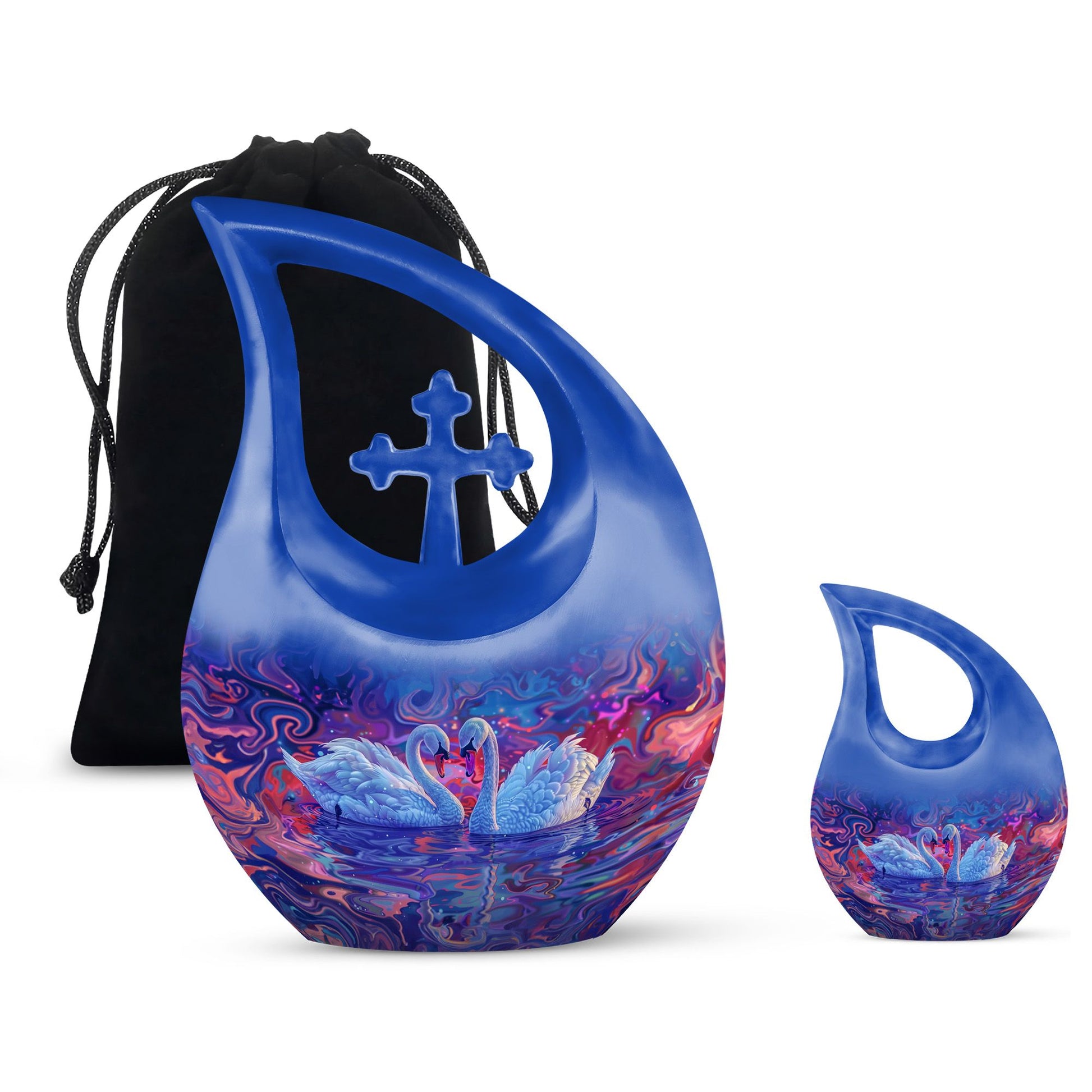 Swan Urns For Ashes - Large Cremation Urns For Human Ashes