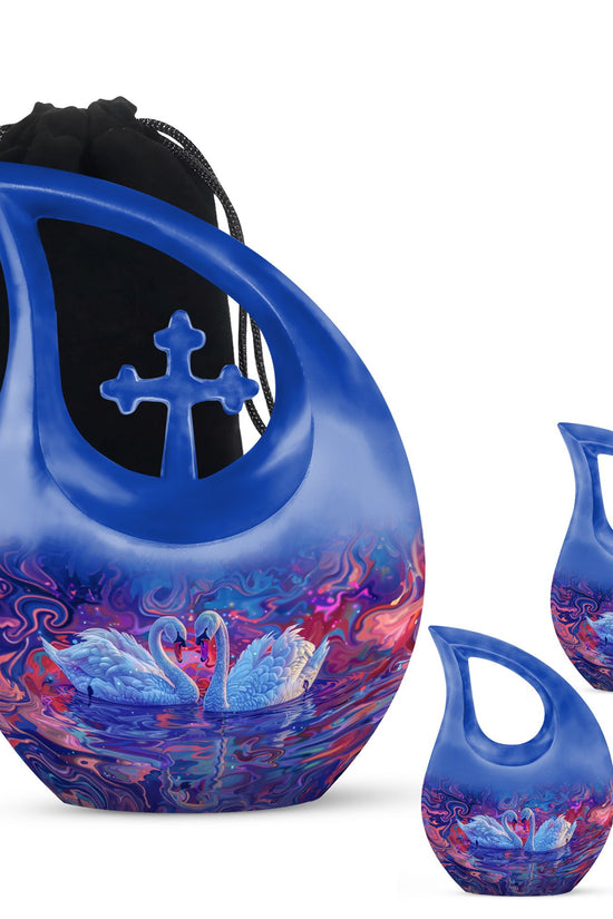 Swan Urns For Ashes - Large Cremation Urns For Human Ashes