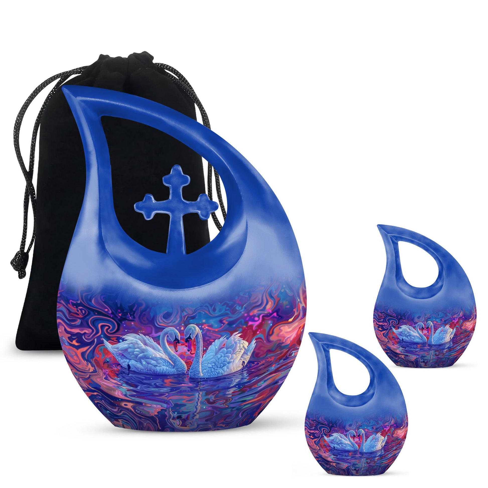 Swan Urns For Ashes - Large Cremation Urns For Human Ashes