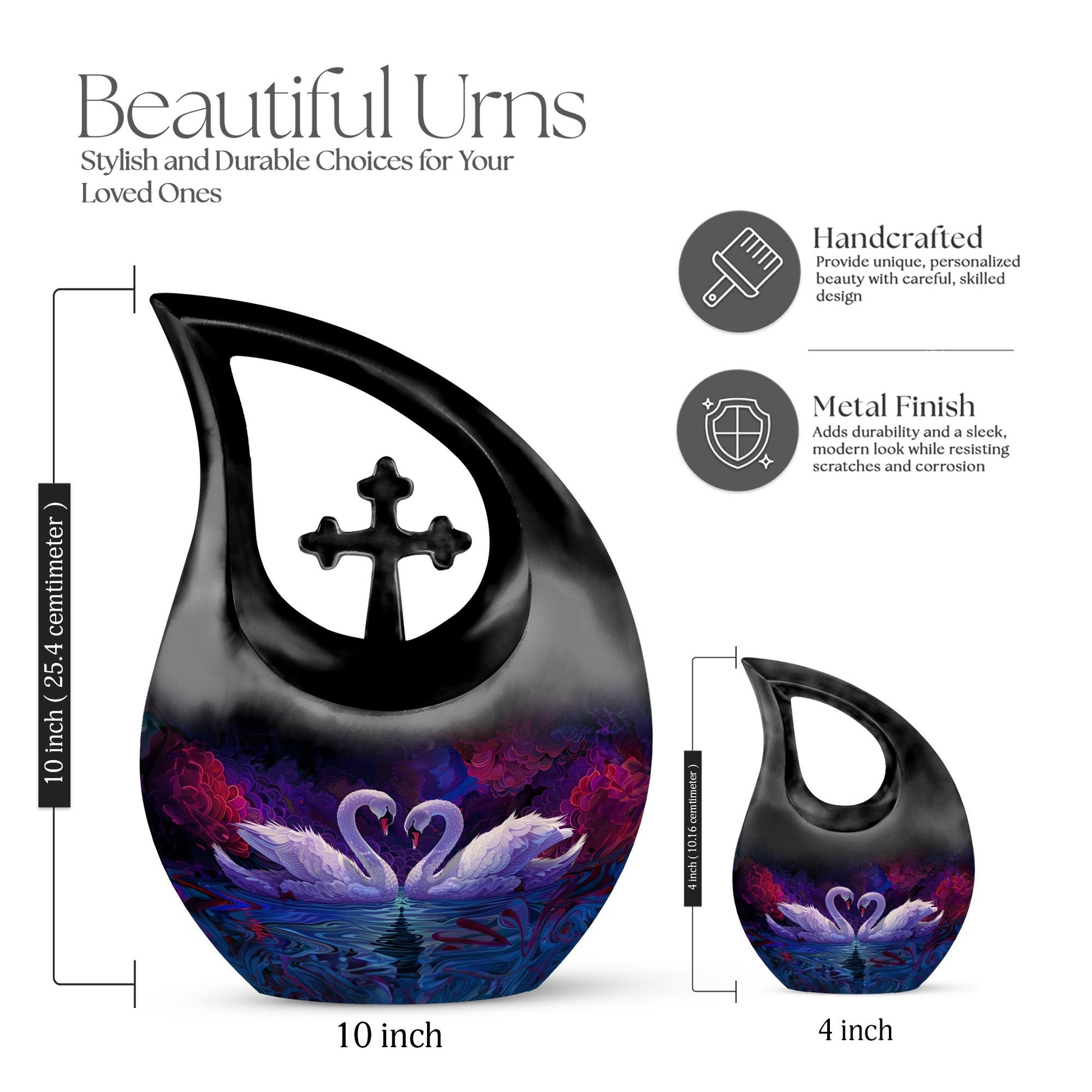Swan Urns For Ashes - Cremation Urns For Large Human Ashes Adult