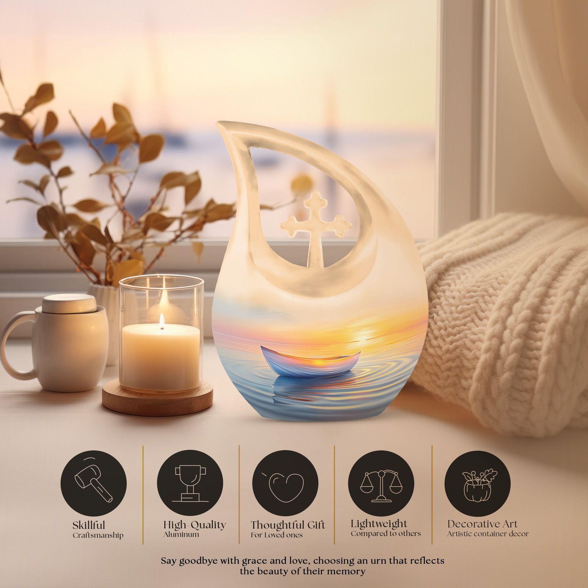 Boat Urns For Ashes - Large Adult Urns For Human Ashes