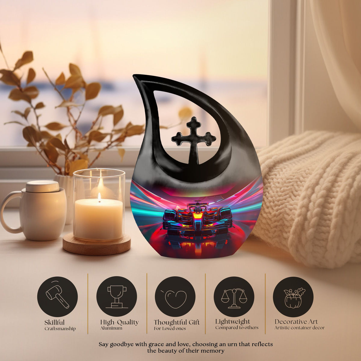 Car Urns For Ashes - Large Decorative Urn For Human Ashes
