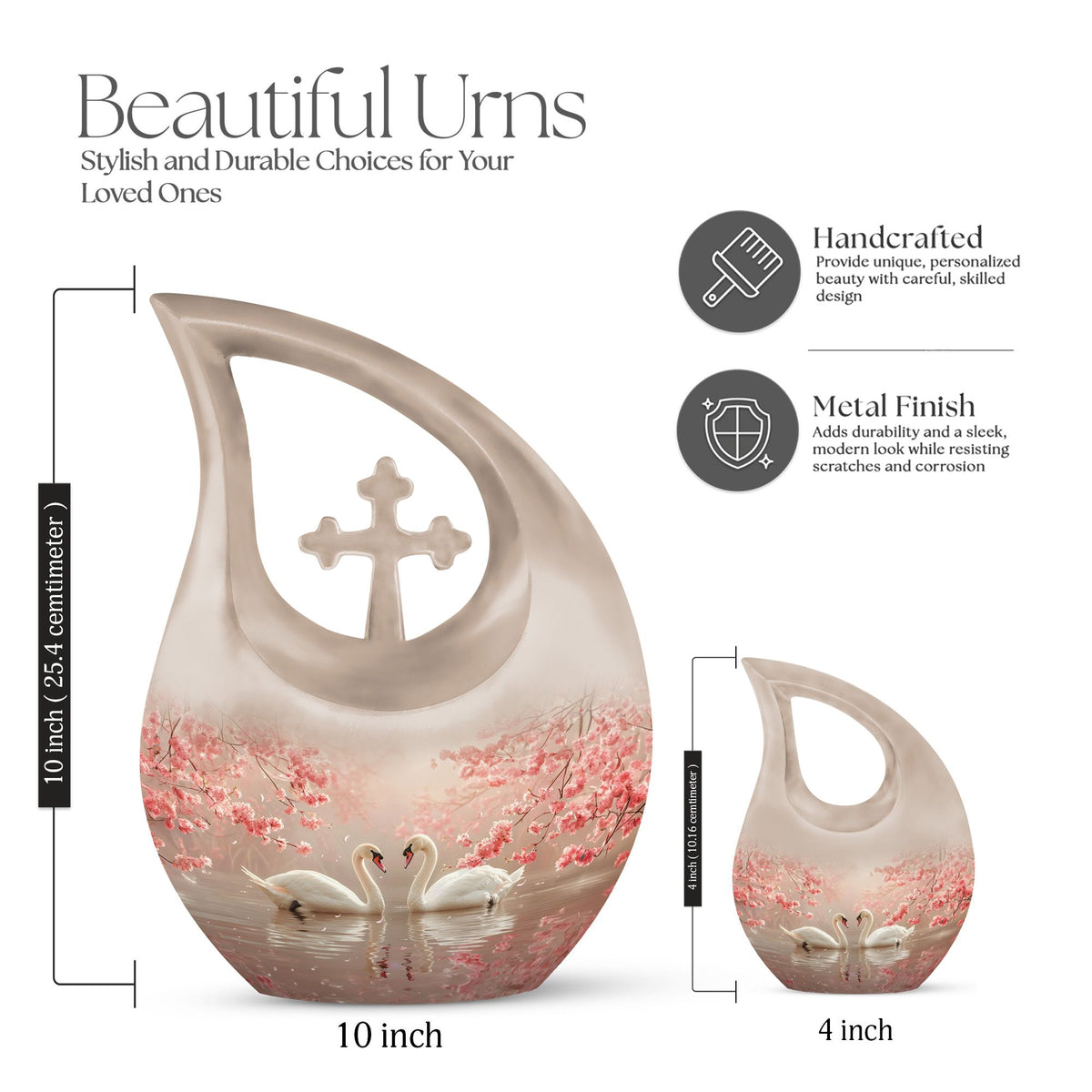 Swan Urns For Ashes - Keepsake Urns For Women