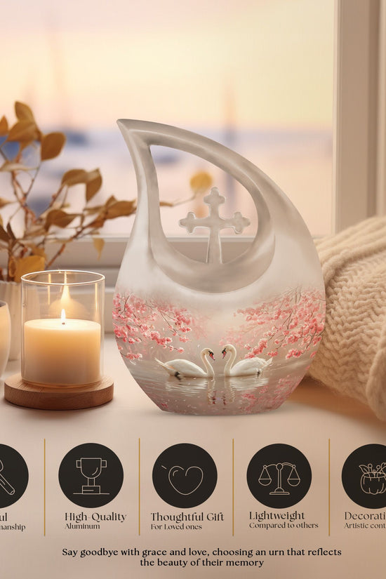 Swan Urns For Ashes - Keepsake Urns For Women
