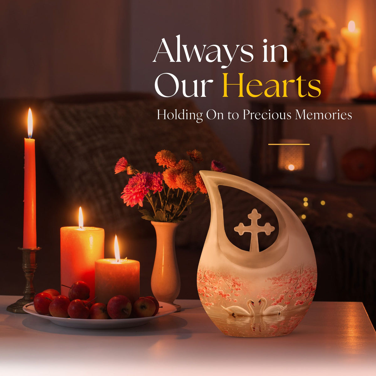 Swan Urns For Ashes - Keepsake Urns For Women