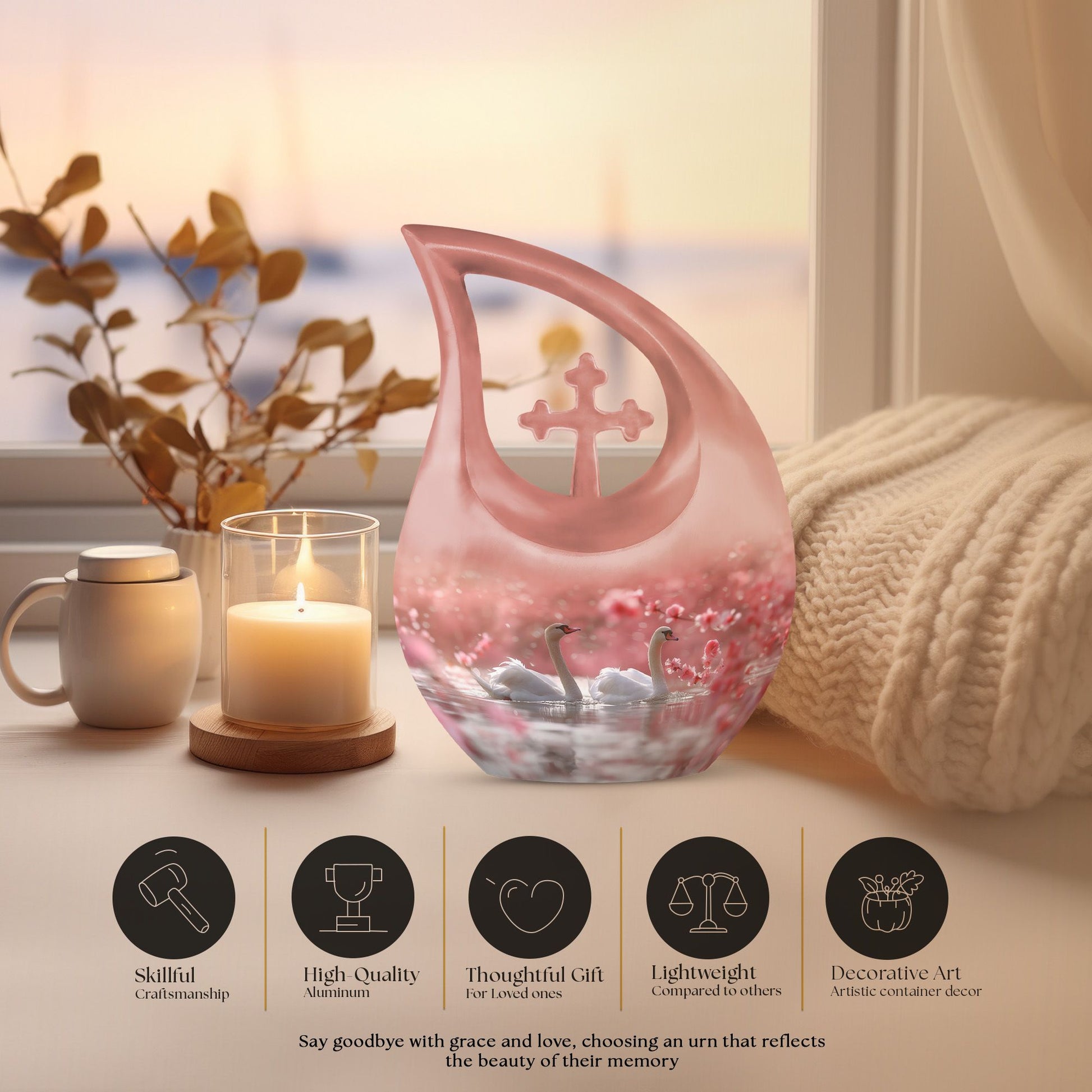 Swan Urns For Ashes - Cremation Urns For Men