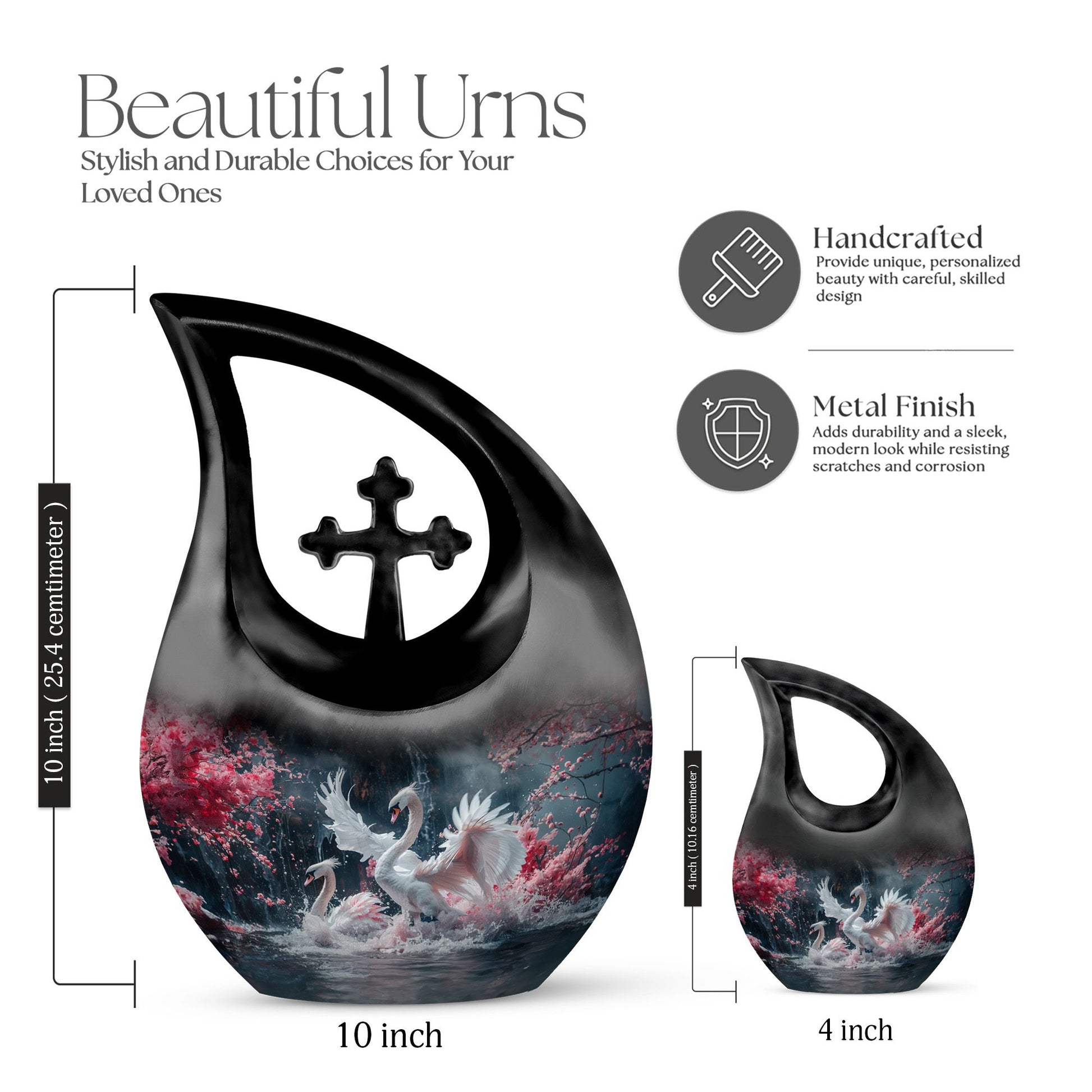 Swan Urns For Ashes - Adult Urns For Human Ashes Men