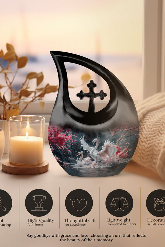 Swan Urns For Ashes - Adult Urns For Human Ashes Men
