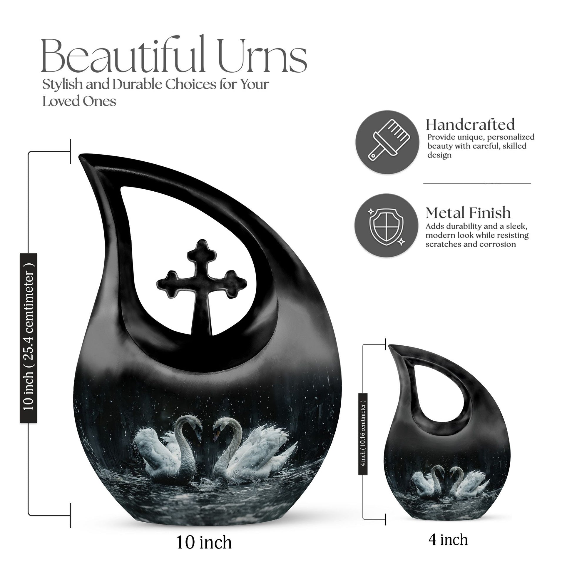 Swan Urns For Ashes - Adult Urns For Human Ashes Women