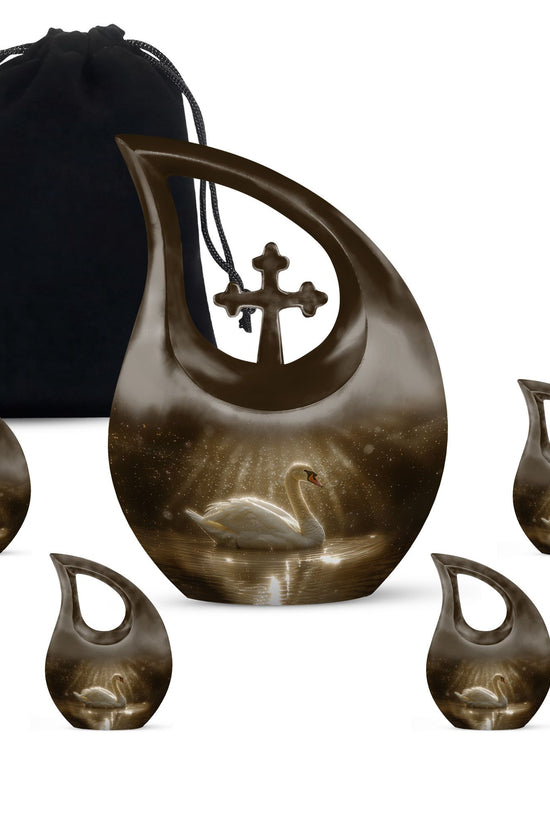 Swan Urns For Ashes - Mini Small Urns For Men