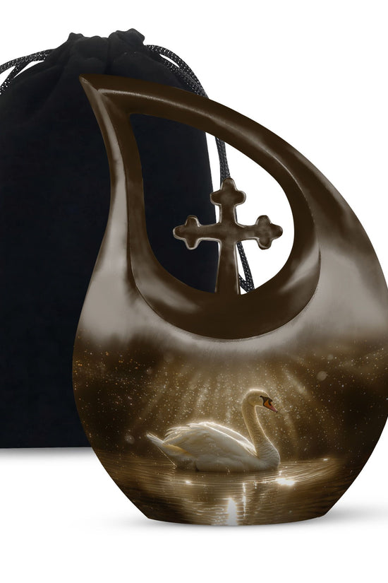 Swan Urns For Ashes - Mini Small Urns For Men