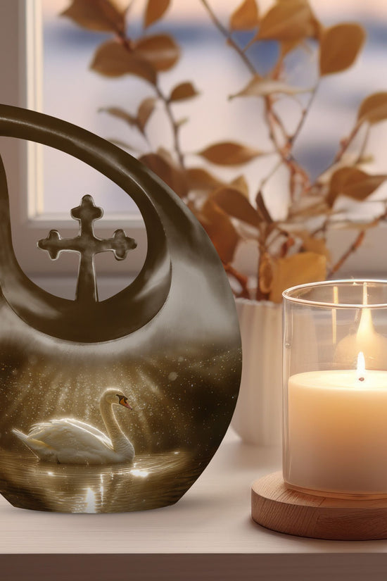 Swan Urns For Ashes - Mini Small Urns For Men