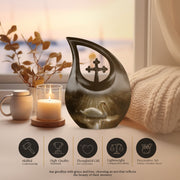 Swan Urns For Ashes - Mini Small Urns For Men