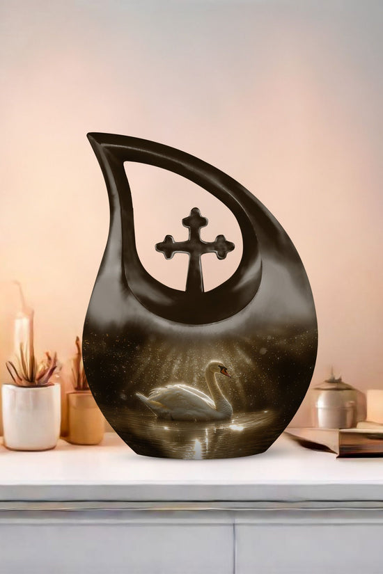Swan Urns For Ashes - Mini Small Urns For Men