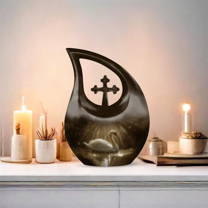 Swan Urns For Ashes - Mini Small Urns For Men