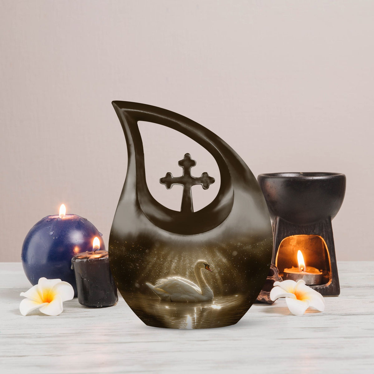 Swan Urns For Ashes - Mini Small Urns For Men
