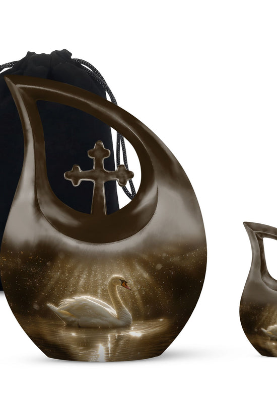 Swan Urns For Ashes - Mini Small Urns For Men