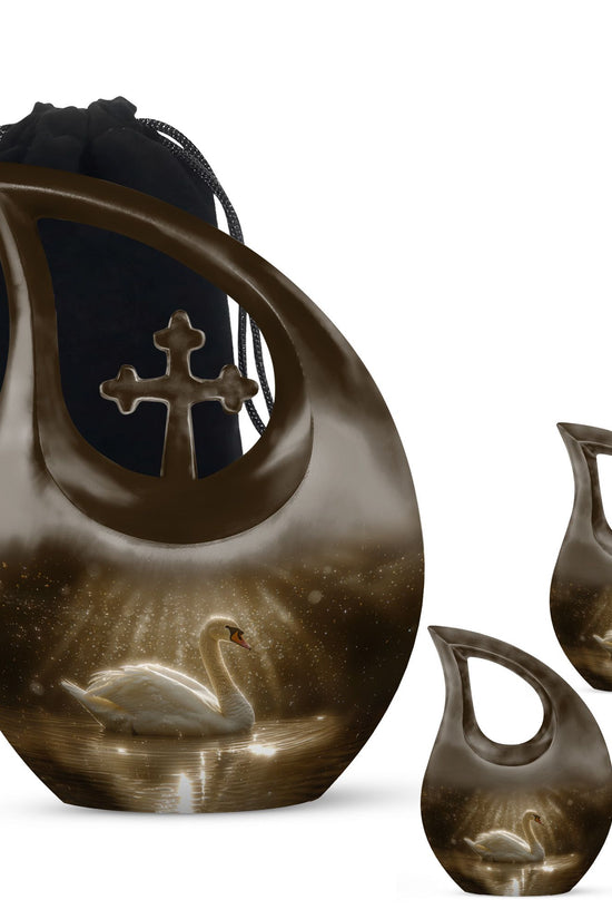 Swan Urns For Ashes - Mini Small Urns For Men