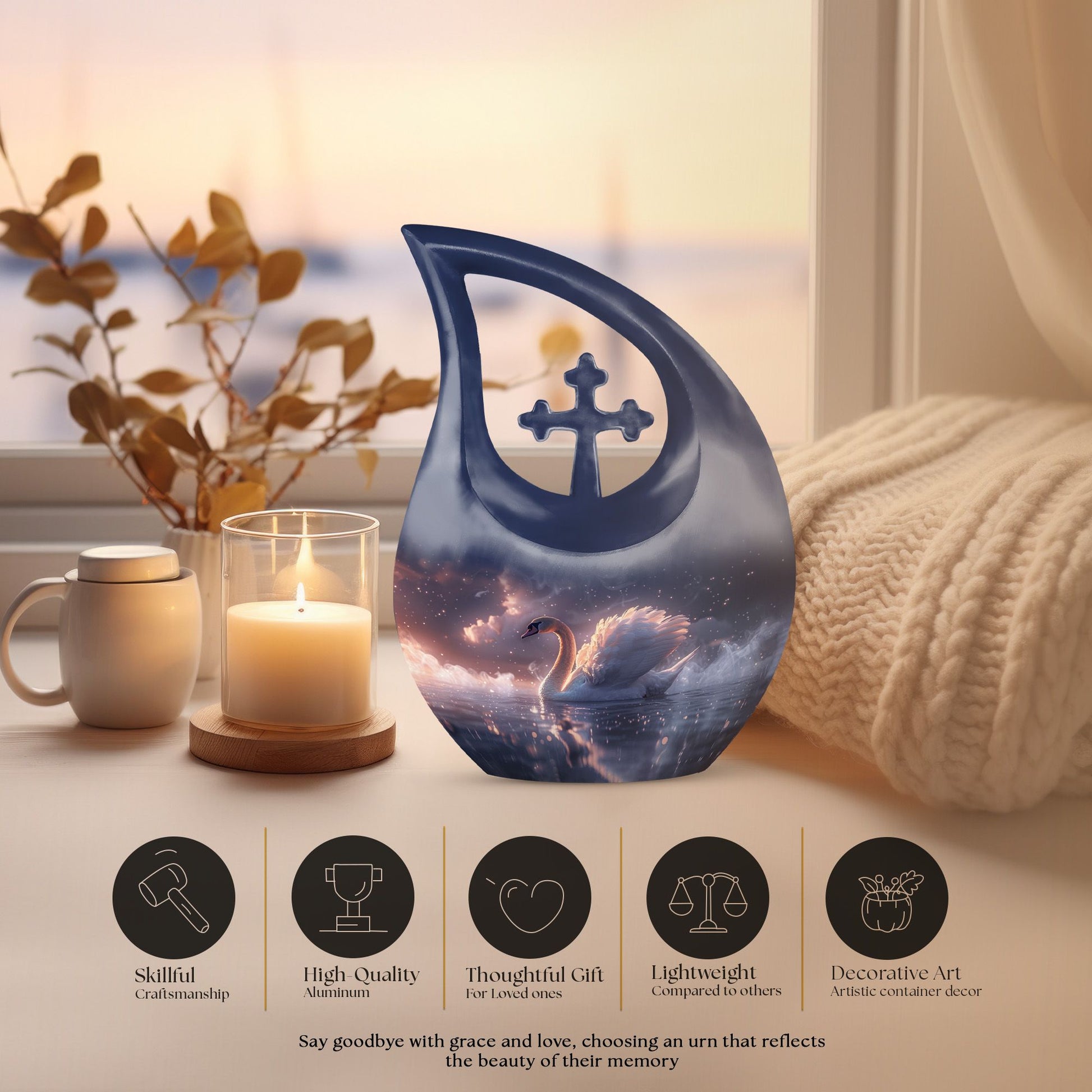 Swan Urns For Ashes - Urn For Ashes For Men